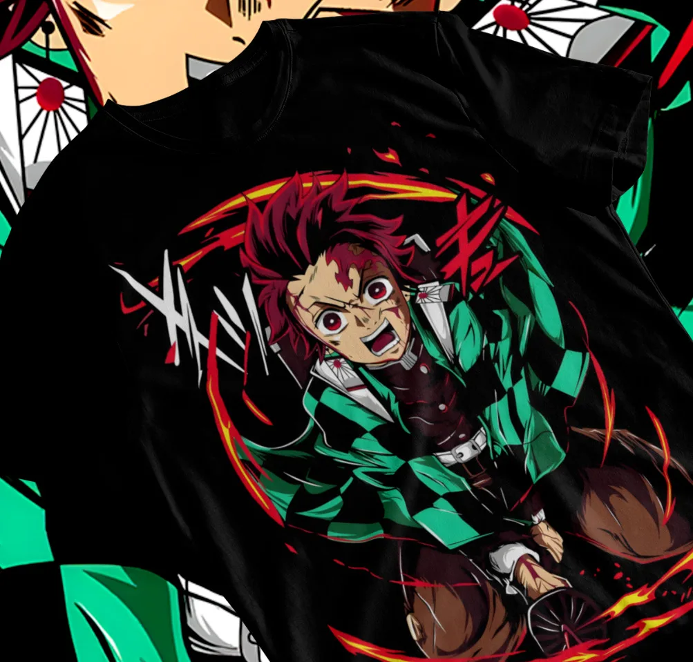 

Футболка Tanjiro Kimetsu No Yaiba Demon Slayer Аниме Манга Мягкая футболка все размеры