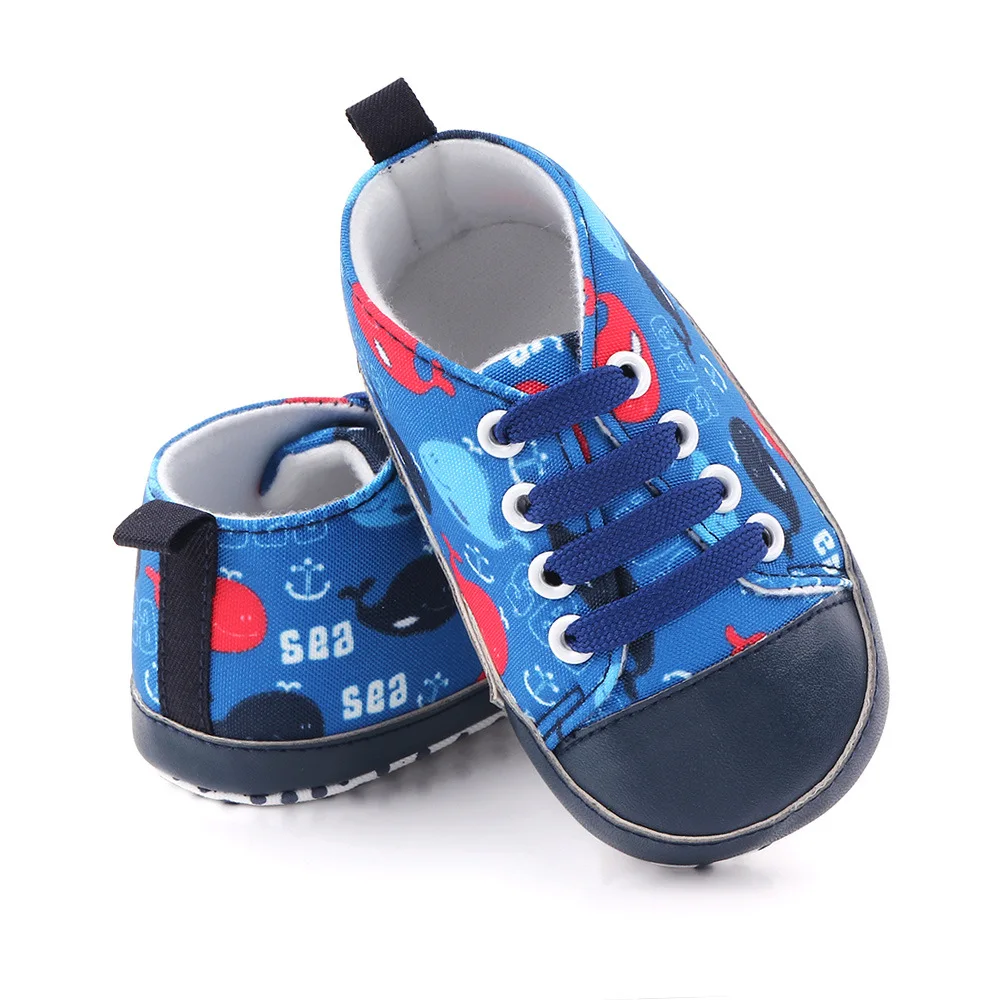 

Infant Shoes Cute Whale Baby Shoes Boy Girl Sneakers Soft Bottom Crib Shoes Anti Slip Newborn Shoes Toddler Infant First Walkers