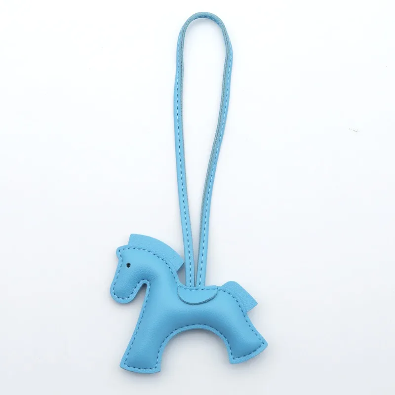Elegant PU Leather Horse Keychain Accessory