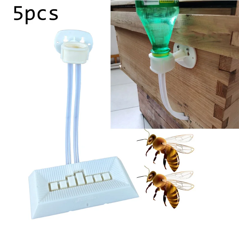 5PCS Queen Bee Honey Suger Syrup Feeder Inside Beehive Internal Plastic Beekeeping Top Dispenser Keep Robber Apiculture Tools