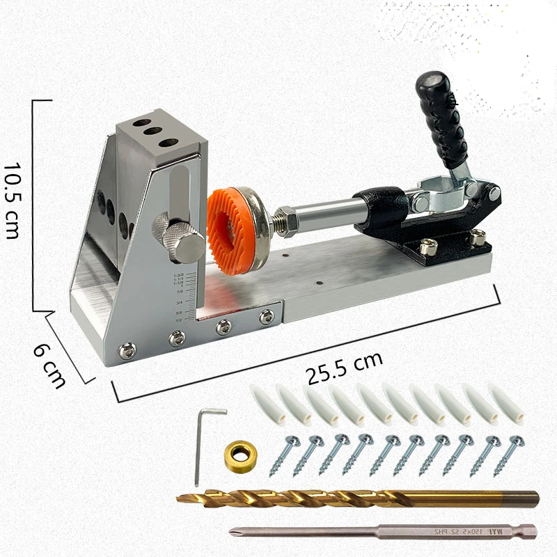 Pocket Hole Jig Kit, Professional and Upgraded All-Metal Pocket