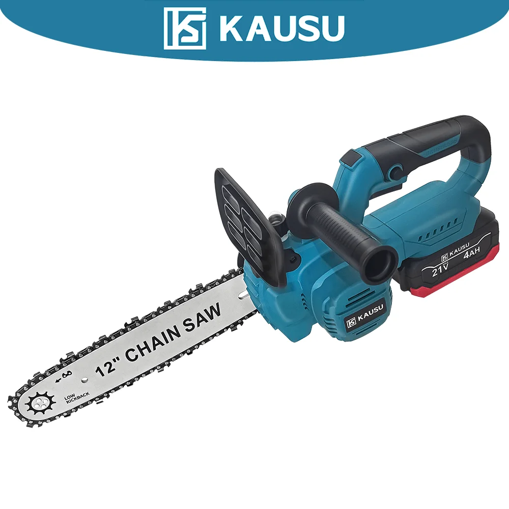 KAUSU Brushless Electric Chainsaw 2 Inch 21V Cordless Rechargeable Garden Cutting Logging Machine Power Tools Makita 18V Battery