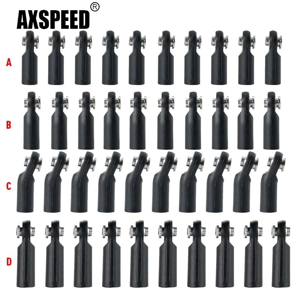Axspeed 10pcs m4 Kunststoff Link Rod End kugeln Gelenk kopf uhr gewinde für TRX-4 axiale scx10 wraith 1/10 rc Auto Upgrade Teile