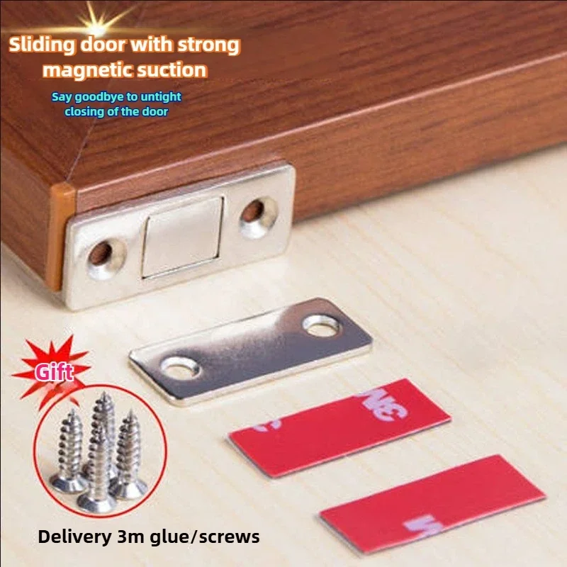 Magnetic Cabinet Catches 1-10 Sets Magnetic Cabinet Catches Door Stops Magnet Invisible Soft-Catch Ultra-Thin Anti-Rust with Screw for Home