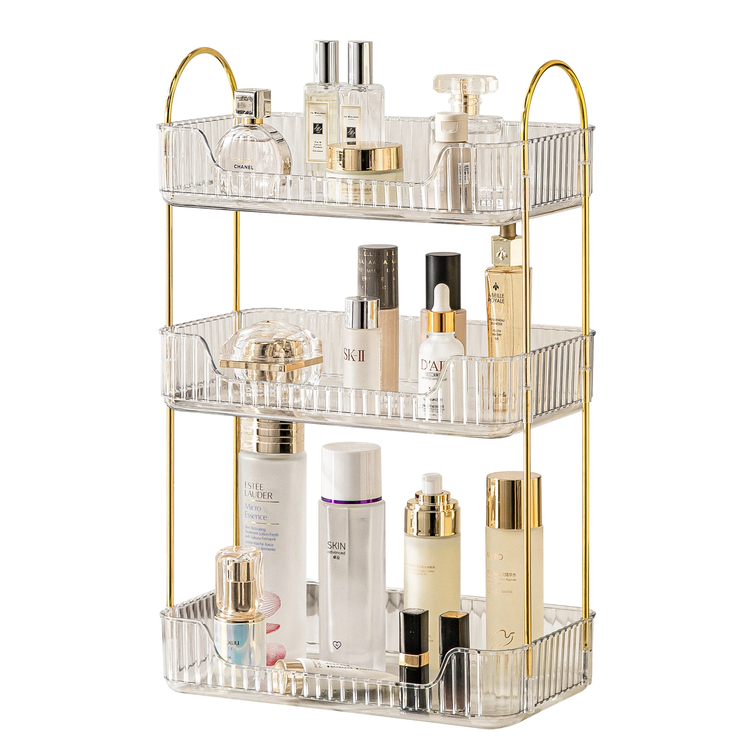 Bathroom Corner Storage Organizer Shelf Home Makeup Skincare Shampoo Lipstick Tabletop Holder Cosmetic Desk Kitchen Rack 5