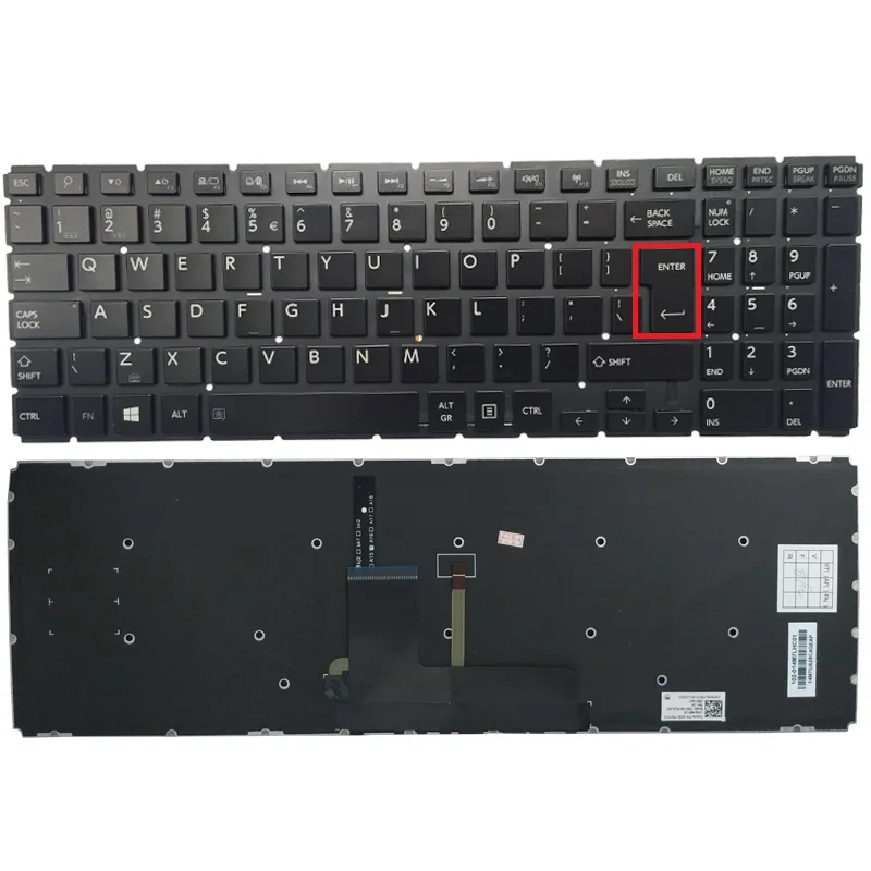 

For Toshiba Satellite L50-B L55-B S50-B L55DT-B S55-B P50-C P50T-C P50W-B P55-C P55T-C P55W-B US/UI Laptop Keyboard Backlight