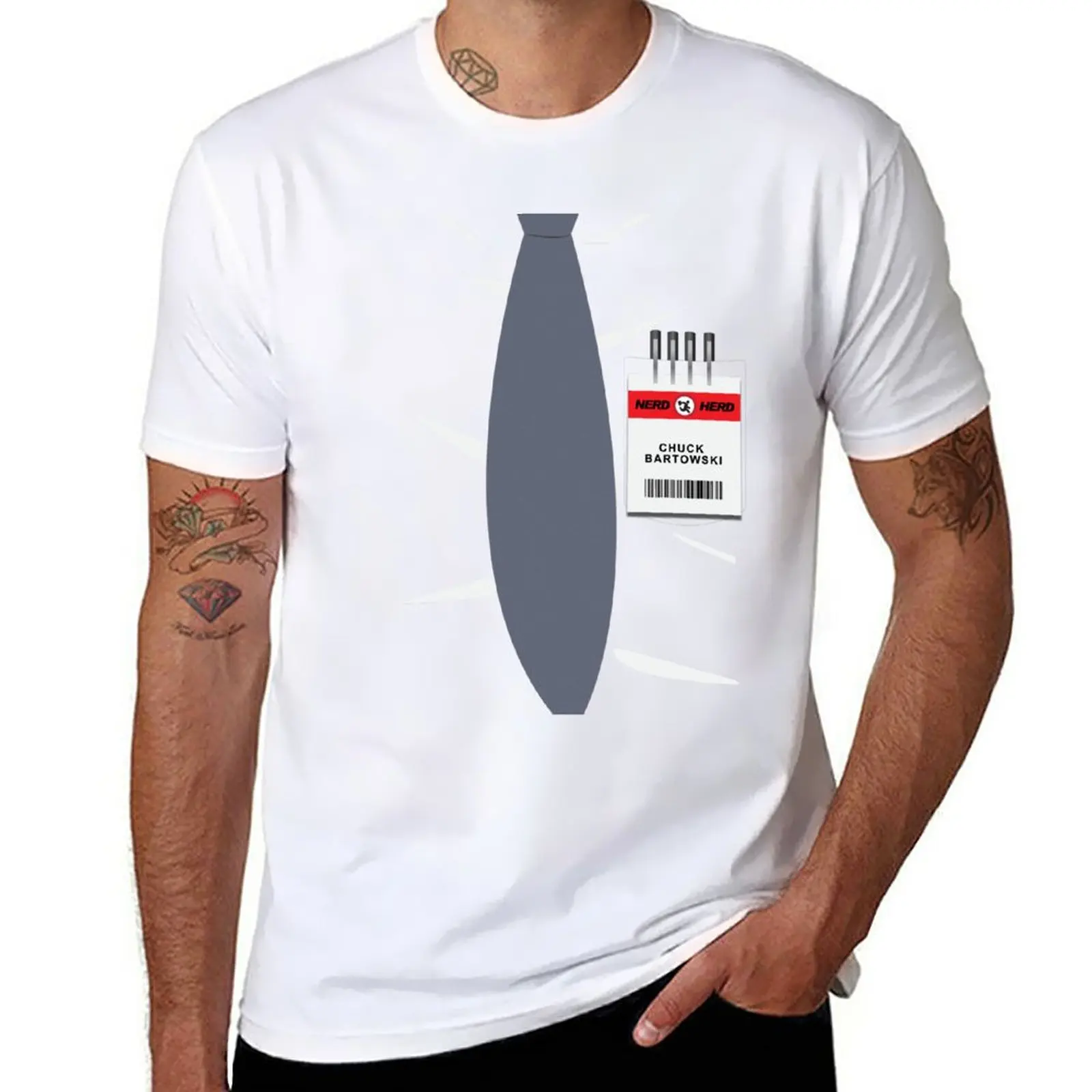 

Nerd Herd - Chuck Bartowksi T-Shirt plus size tops sports fans aesthetic clothes blanks men t shirts
