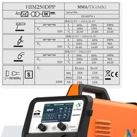 HITBOX Double Pulse Aluminum Welder MIG Welding Machine HIM250 DPP 180A MIG Gas/Gasless /MMA/Lift TIG IGBT Inverter Welders 2