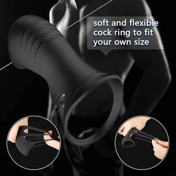Penis Ring Reusable Delayed Ejaculation Enlargement Penis Sex Toys For Men/Couples Erotic Tools Cock Ring Semen Locked Ring 2