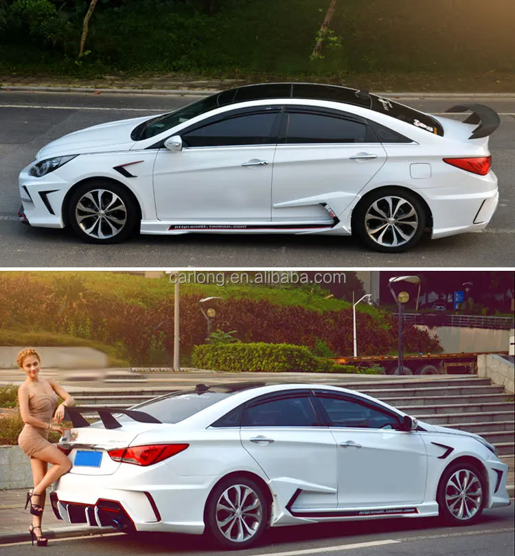 EX Type Car Bumper for Hyundai Sonata Eight Generations 2011-2015 Front Bumper Rear Bumper Side Skirt Car Body Kit Auto Parts