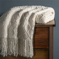 Nordic Knit Plaid Blanket 1