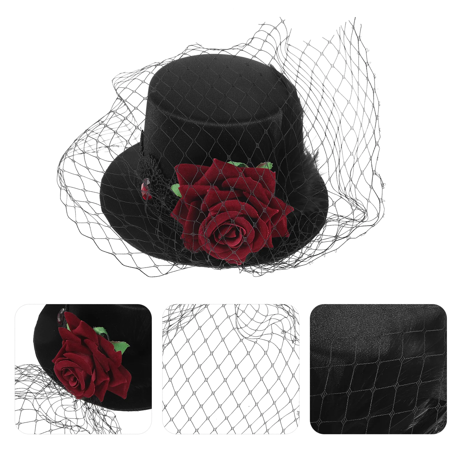 

Gauze Hairpin Girl Clip Hairpins Flower Womens Hat Lady Bobby Cocktail Headgear