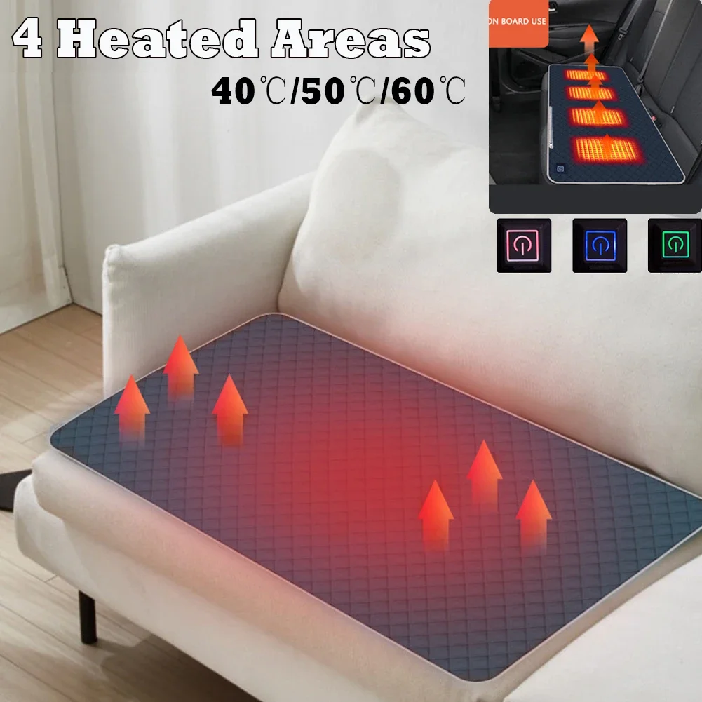 USB Sleeping Electric Heating Pad 5V 3-Level Temperature Cold Resistant for Outdoor Camping Electric Mat
