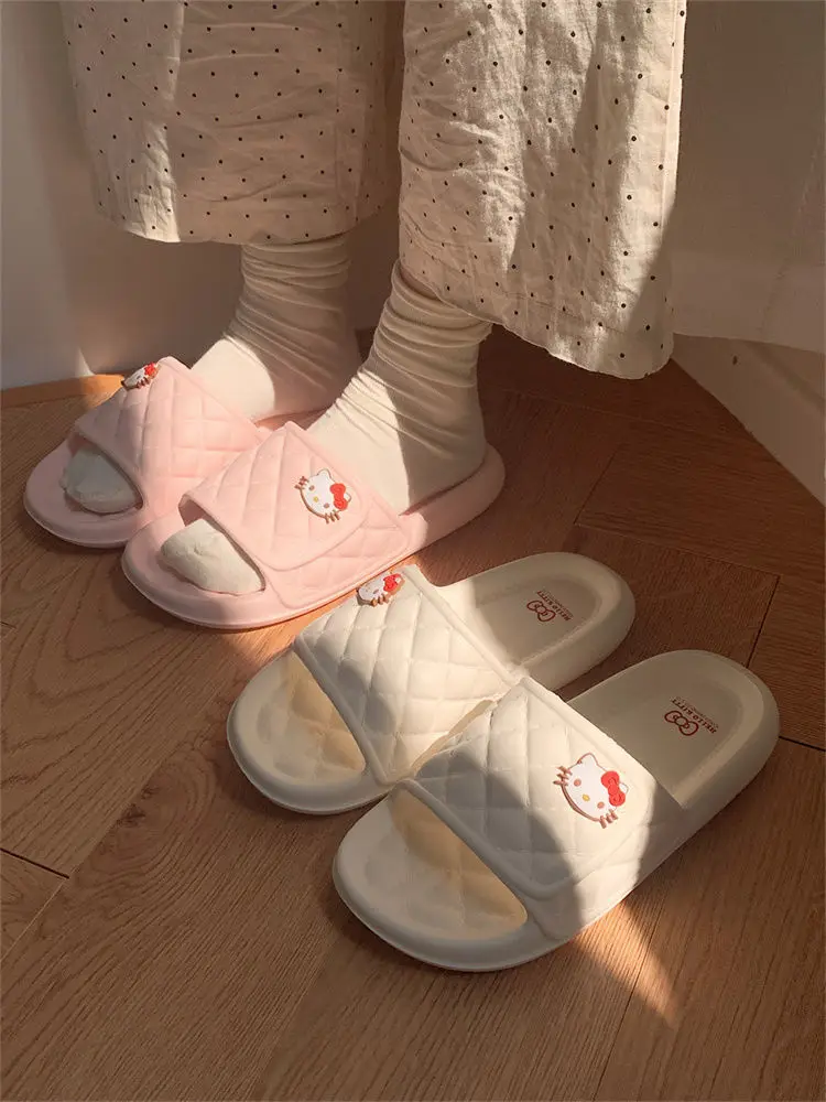 산리오 귀여운 애니메이션 헬로 키티 마이 멜로디 시나모롤, 귀여운 만화 미끄럼 방지 슬리퍼, 여름 숙녀 실내 샌들, 생일 선물