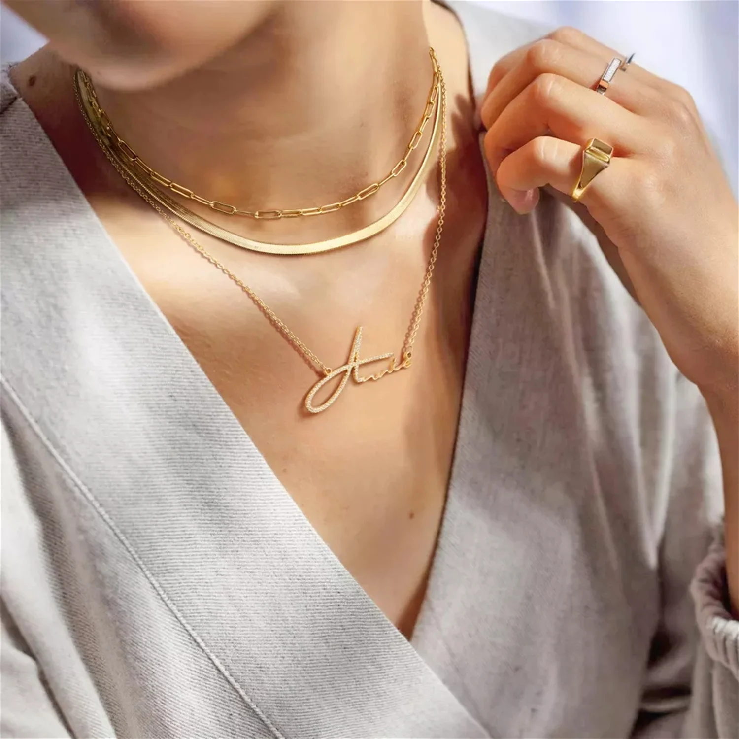 개인 맞춤 클래식 목걸이 다이아몬드 축의금 여자 친구 어머니의 날 축의금 생일 축의금 가장 친한 친구-Freehip.co.kr