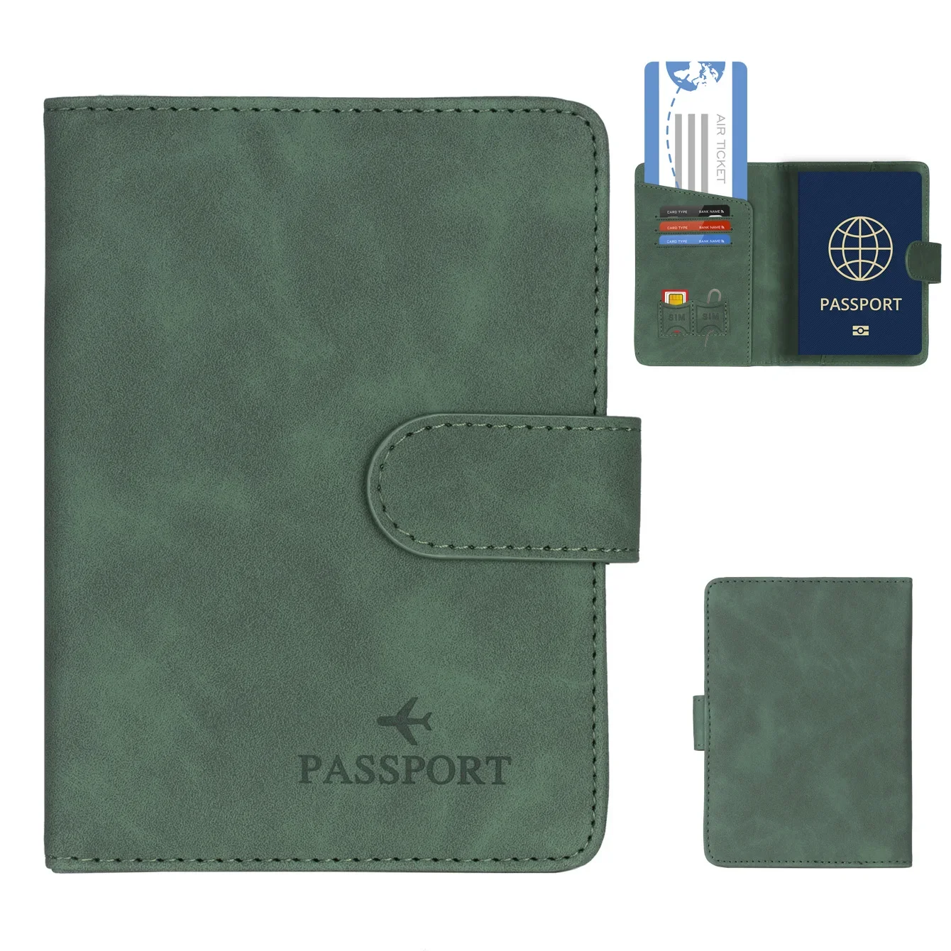 Elegant RFID Blocking Passport Holder Wallet – Luxury PU Leather Travel Accessory