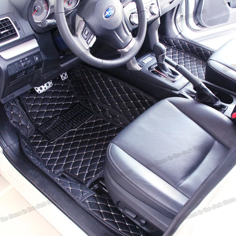 

leather car floor mats for subaru forester SJ 2013 2014 2015 2016 2017 2018 interior accessories carpet cover foot matten rug