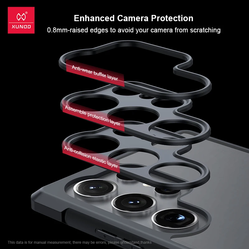 Xundd Phone Case For S24 Ultra Case For Galaxy S24 S24 Plus Dustproof Transparent Anti-fall Cover Built-in Airbag Anti-Scratch