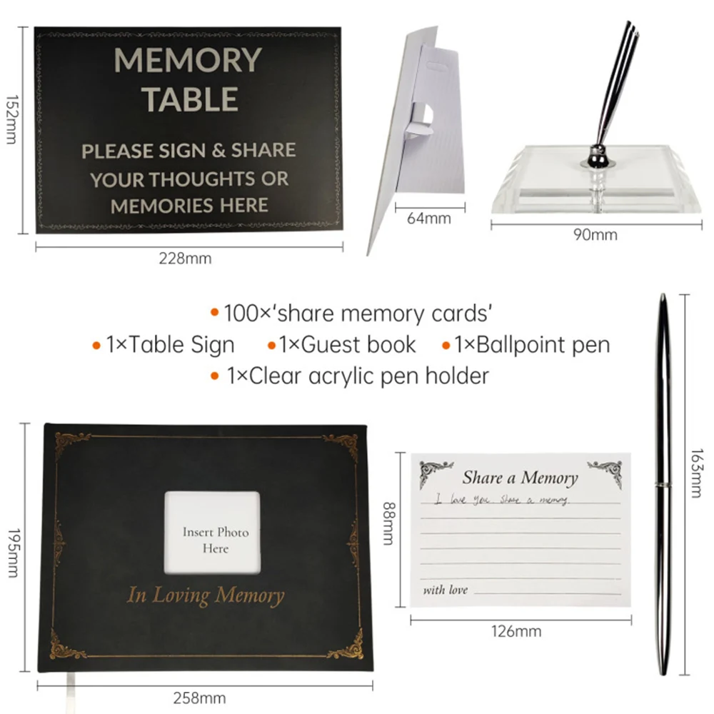 Signature Funeral Book Guest Book Funeral Reception Sign in Message Keepsake Album Anniversary Memorial Service