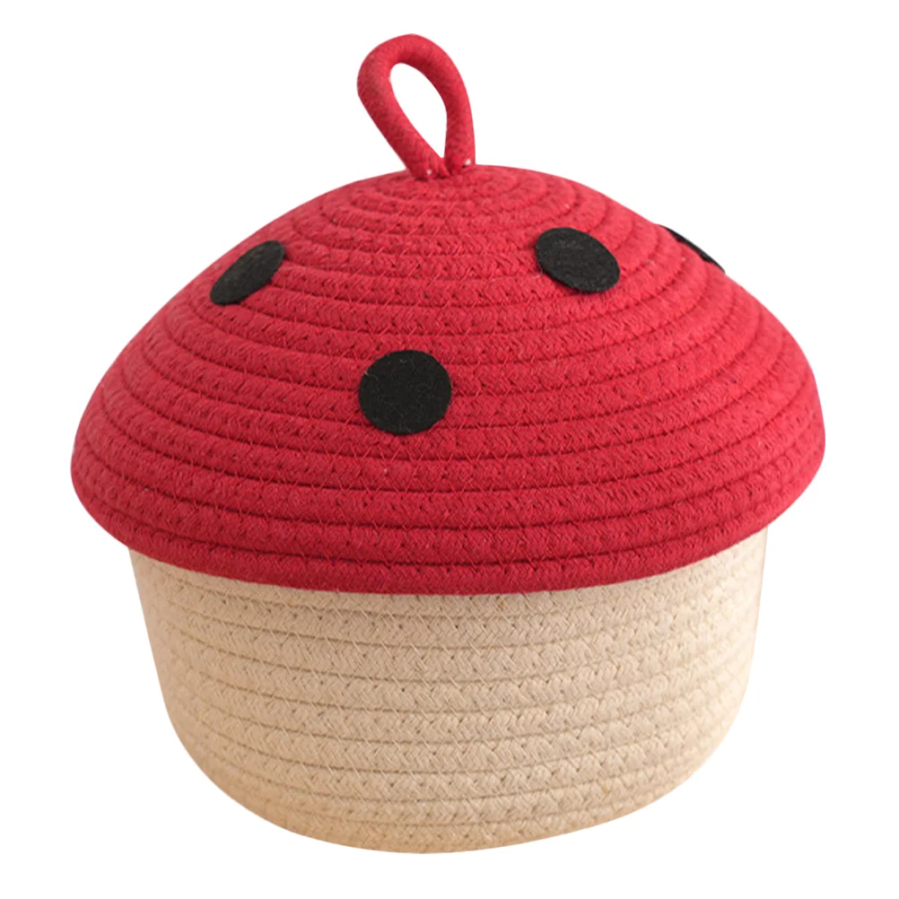 Rattan Woven Basket Rope Mushroom Snack Baskets Storage Home Accessory Baby Clothes Hamper Laundry 5