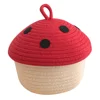 Rattan Woven Basket Rope Mushroom Snack Baskets Storage Home Accessory Baby Clothes Hamper Laundry 5