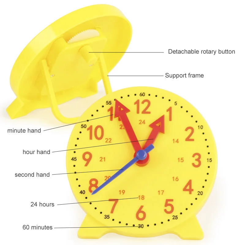 Children Montessori Clock Educational Toys Hour Minute Second Cognition Matching Puzzle Toys Kids Early Preschool Teaching Aid 5