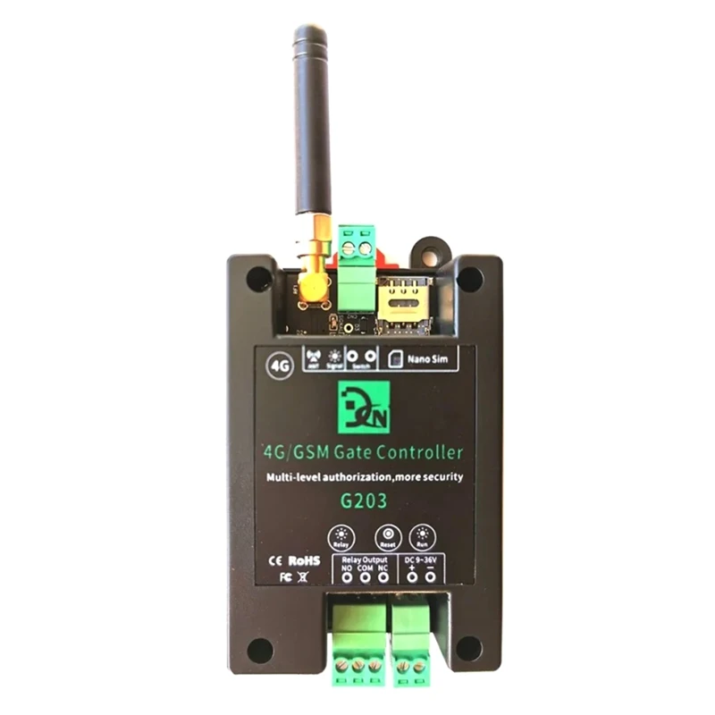 

GSM 4G LTE Access Controller SMS APP Remote Control On/Off Relay Switch For Automatic Sliding Swing Door Opener