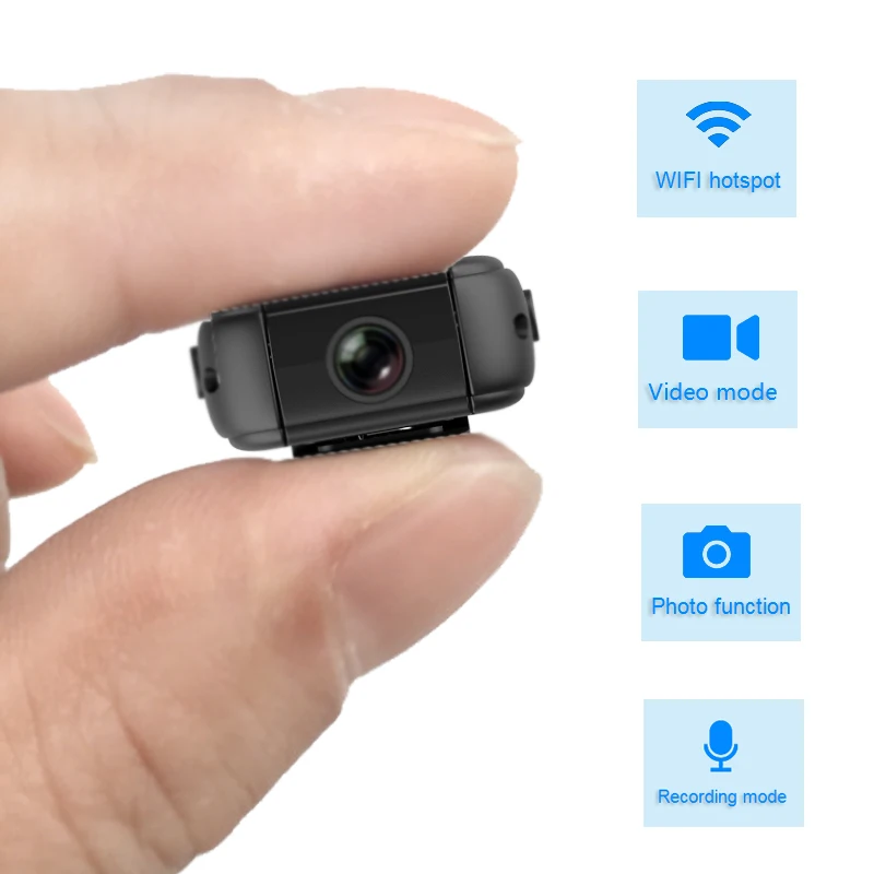 

Беспроводная мини-видеокамера HD 1080P с Wi-Fi, портативная Новая цифровая видеокамера с инфракрасным ночным видением, записывающая небольшая фиксация зажимом, видеорегистратор