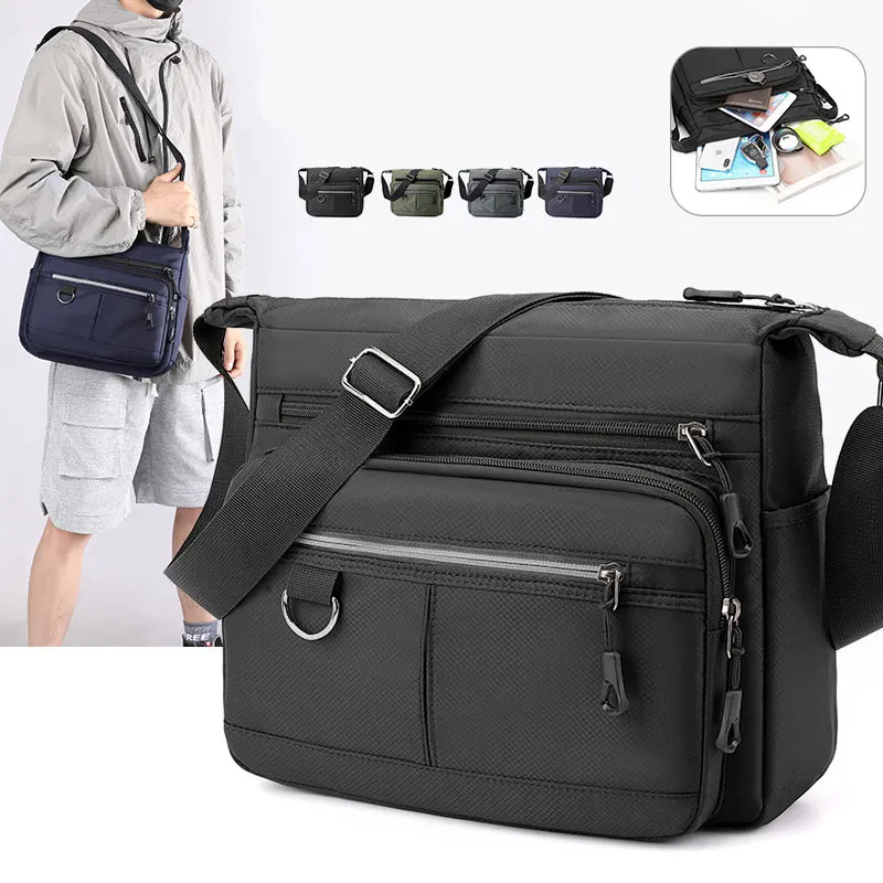 2023 New Shoulder Men's Bag Waterproof Oxford Luxury Design Crossbody