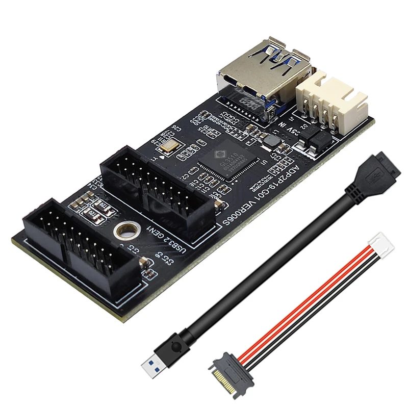 Adaptador Usb 3.0 Hub para Motherboard Splitter 19pin para Dual 19pin Conector Adaptador Usb 6gbps Cabo de Extensão Riser Cabeçalho
