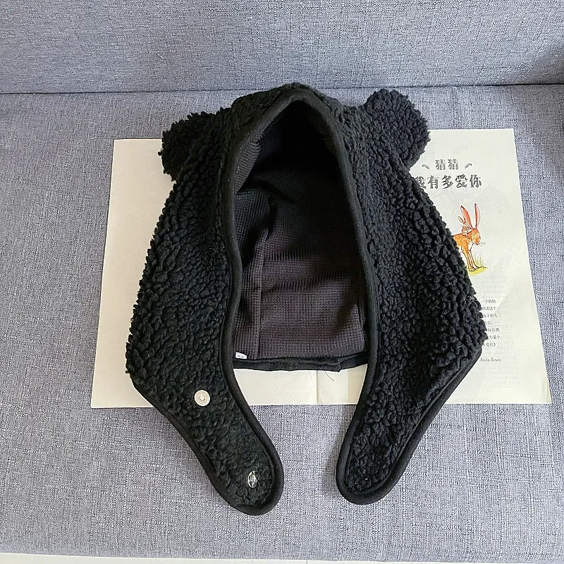 Sichere Pilotenmützen mit Bärenohren für Herren und Damen, Abi-Mütze, Helm, Rockwool, Magnetverschluss, Ohrenschutz, Hip-Hop-Beanies, Outdoor-Skimütze – Detail 13