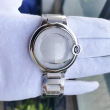 

42MM Stainless Steel For Cartier Ballon Blen Watch Case For 2813 Mechanical Watch Case Butterfly Stainless Steel with Buckle