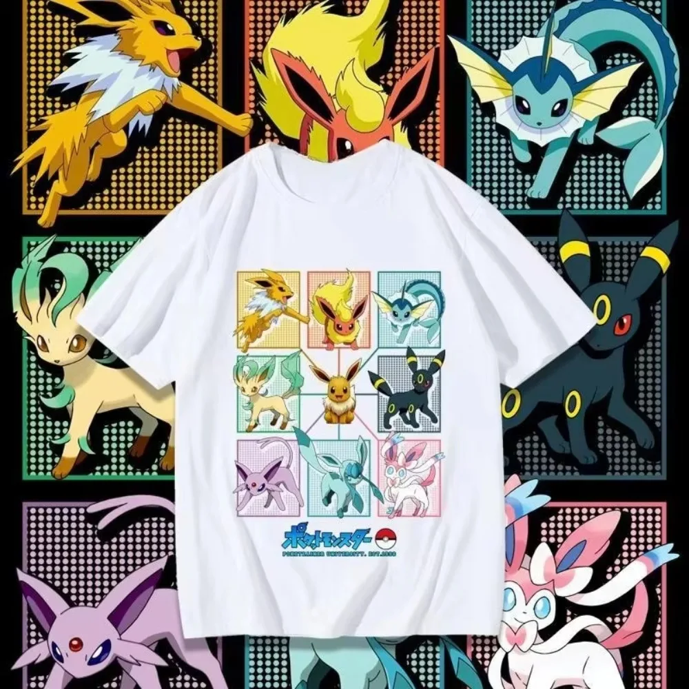 Pokemon T-shirt estiva con le evoluzioni di Eevee