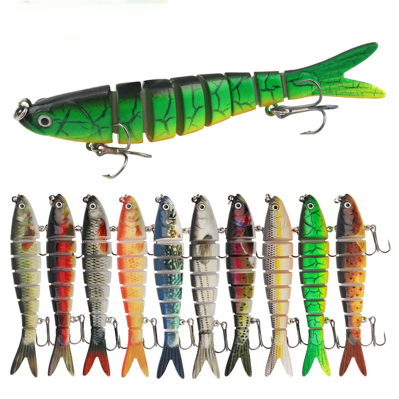 

Fishing Lures 7 Sections Artificial Fishing Lures for Bass Topwater Trout Lures Multi Jointed Swimbaits for Freshwater Saltwater