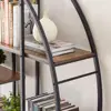 5-Tier Metal Plant Stand Vintage Industrial Bookshelf Storage Rack Indoor Display Organizer Living Room Garden Balcony 6