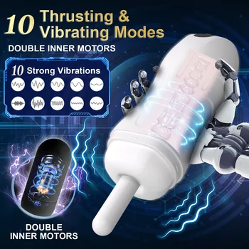 Male Masturbator Cup Automatic Sucking Vibration Penis Oral Machine Suction Blowjob Masturbation Real Vagina Vacuum Sex Toys