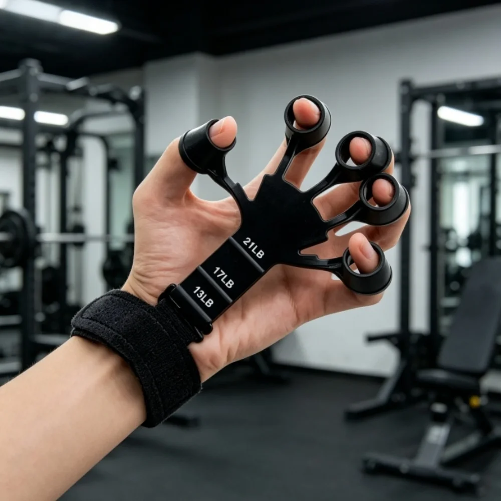 Compact Five-Prong Hand Grip Exerciser for Enhanced Flexibility and Strength Training