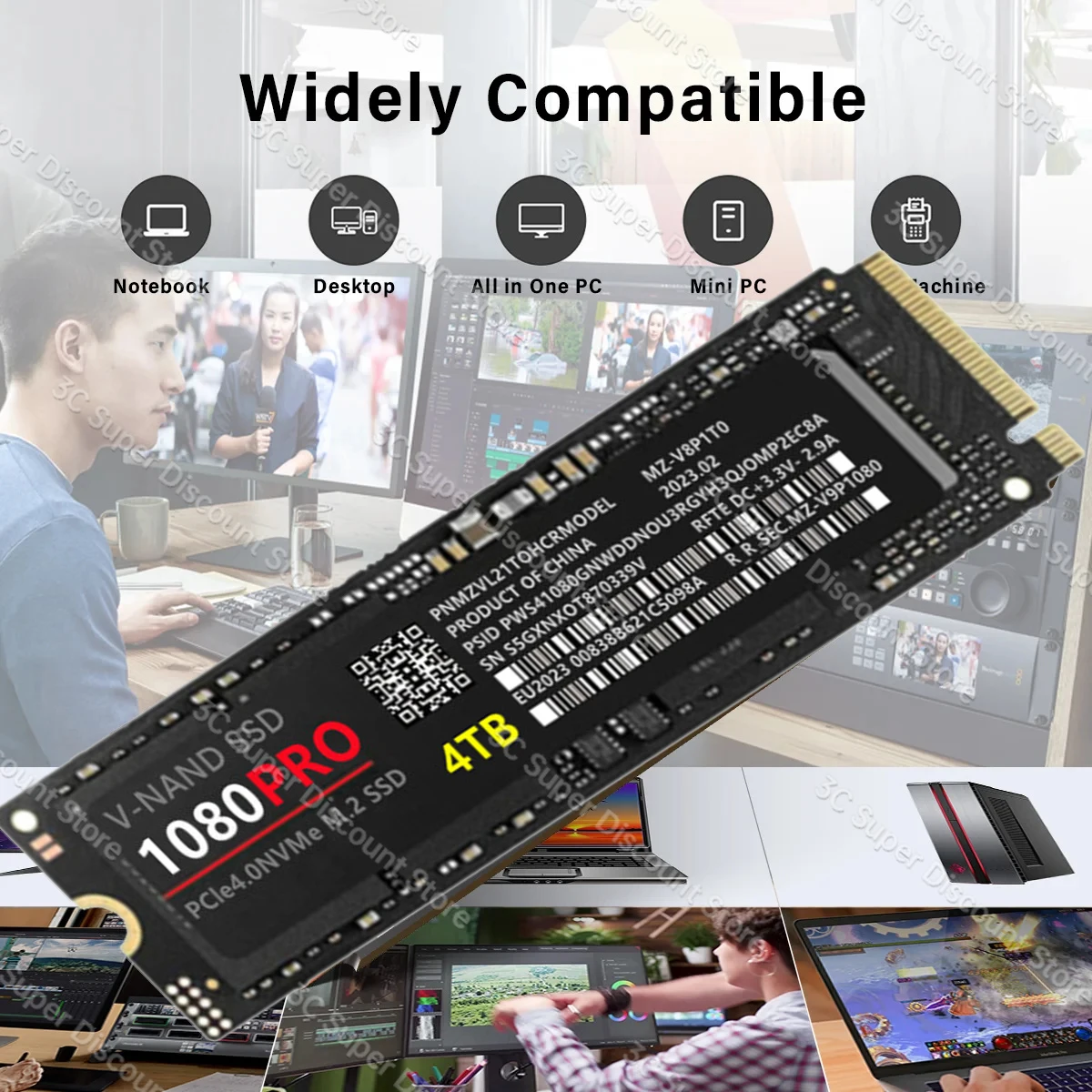 PS5 ũž PC  ָ Ʈ ̺, 1080PRO M.2 SSD, 1TB 2TB 4TB PCIe 5.0x4 M2 NVMe 2.0 ũ, 2GB DRAM ĳ, 13000 MB/s