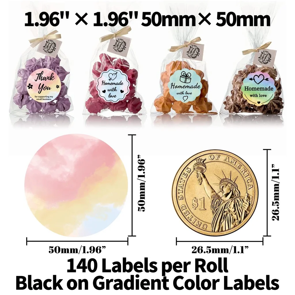 Label Sticker Original Phomemo COLOR Adhesive Label For M110 M220 M221 M120 DIY Barcode Tag Sticky FOR E210 P50 DETONG P1