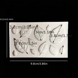 Silicone Leaf-Shape Fondant and Chocolate Molds for Versatile Cake Decorating (Type B)