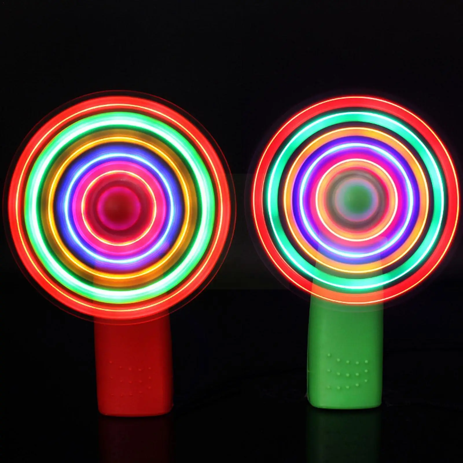 

Mini LED Led Glowing Fan Battery Operated Handheld Decoration Party Fan Kid Toy Light Flashing Light Colorful Flexible Gift L5S5
