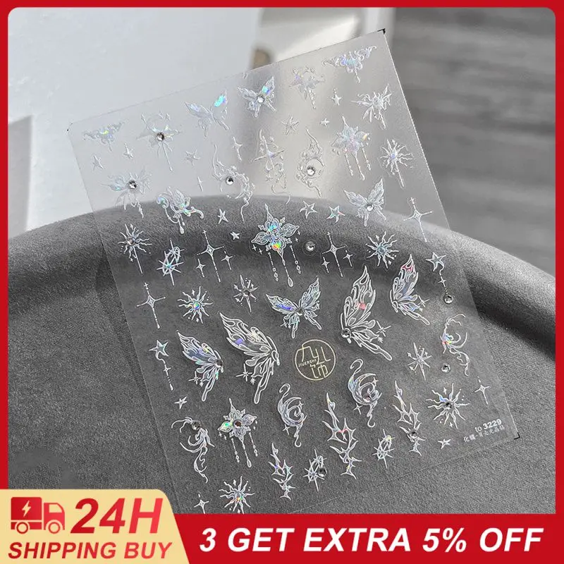 

Nail Accessories Ease Of Use Nail Art Stickers Not Easy To Fall Off Party Manicure Nail Decoration Lasting Embossed Sticker