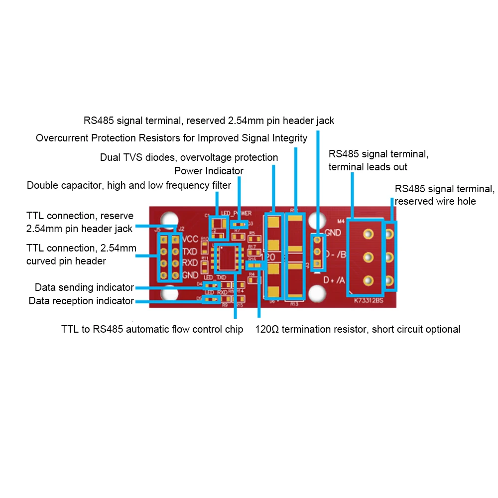 MAX3485 Module RS-485 TTL Turn To RS485 Converter Module For