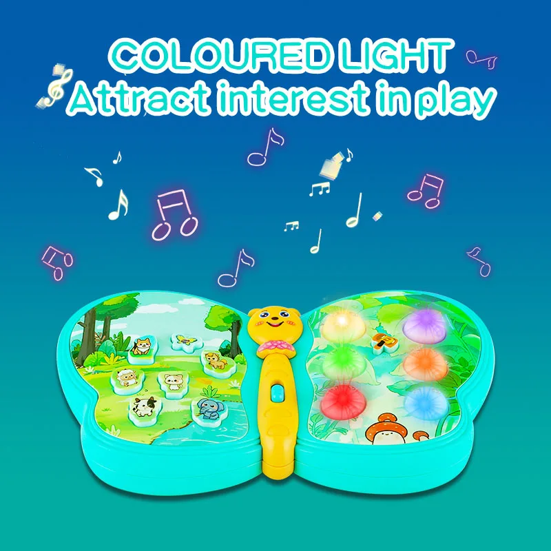 KENLUMO Interactive Musical Butterfly Toy for Toddlers,Animal Sounds&Game&Flash Light&Early Educational,1 Year Old Boy&Girl 12+M 3