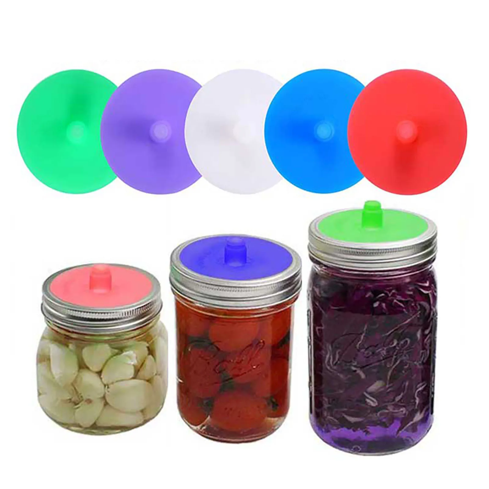 Description Picture 4 of itemSilicone Fermentation Lid, Anhydrous Airlock Fermented Pickles No Jars For Cucumbers Tomatoes Garlic Store Coffee Beans Tools
