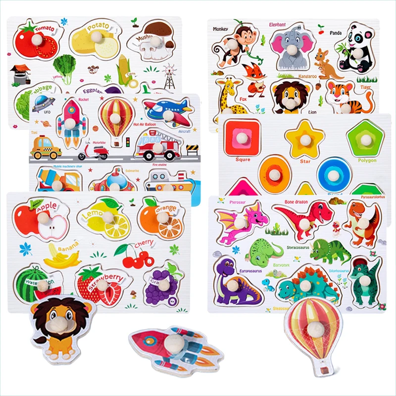 Montessori Wooden Grab Board Puzzle 1