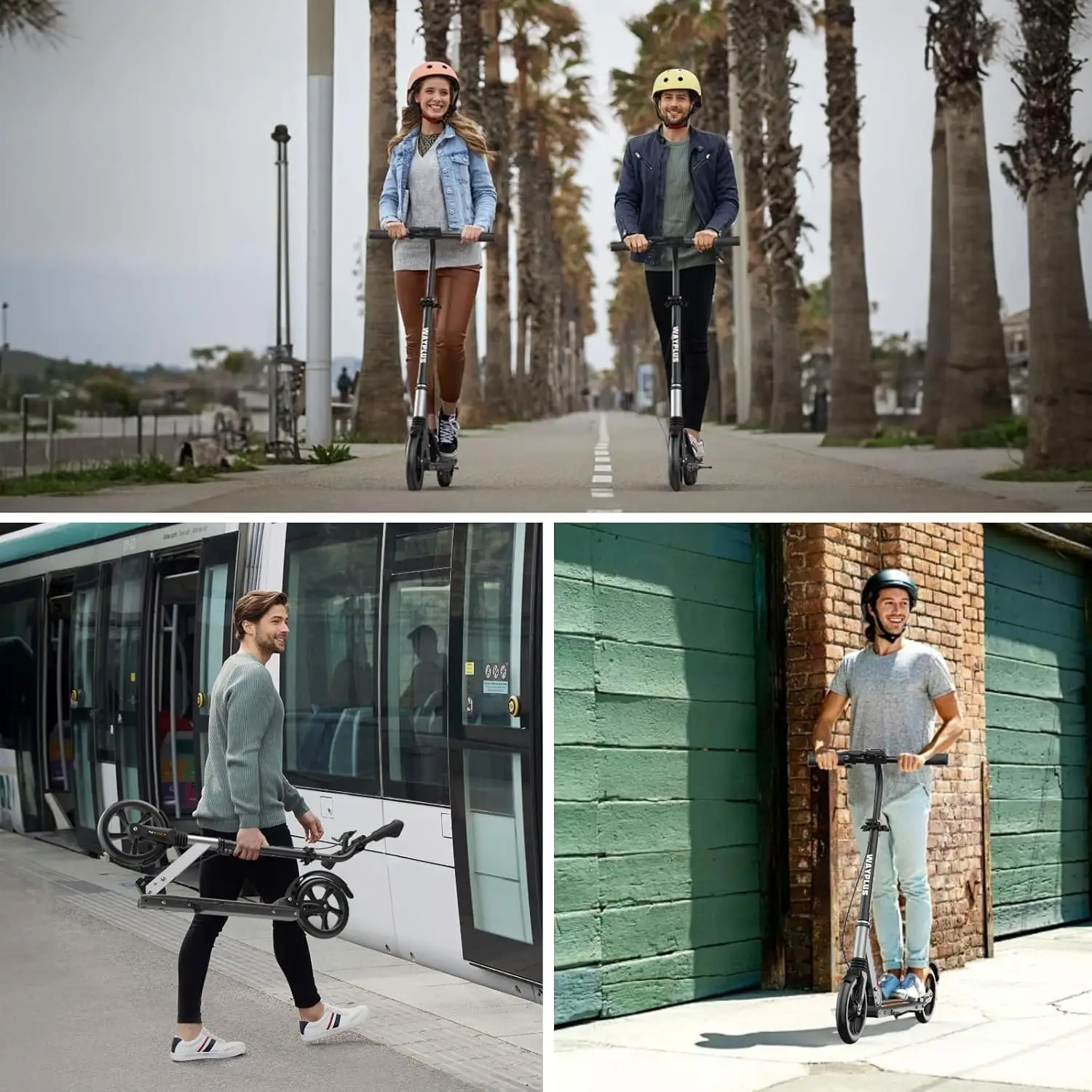 Kick Scooter for Ages 6+,Kid, Teens & Adults. Max Load 240 LBS. Foldable, Lightweight, 8IN Big Wheels for Kids, Teen and Adults