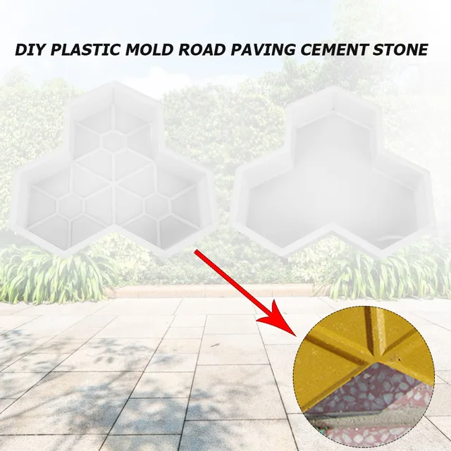 Diy Juharlevél -Ösvény -Gyártó Beton Öntőformák Kerti Burkolat Út Tégla Penész Cement