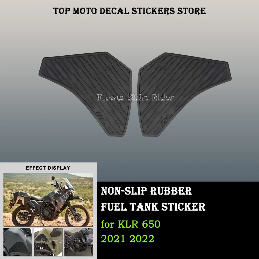 Moto Tank Pads Anti-slip Scratch-resistant Rubber Knee Grip Sticker Decal Fuel Tank Protect for KLR 650 KLR650 2021 2022 cartoon silicone round pen cap sleeve grip cover tablet pencil protect case for apple pencil 2 light yellow