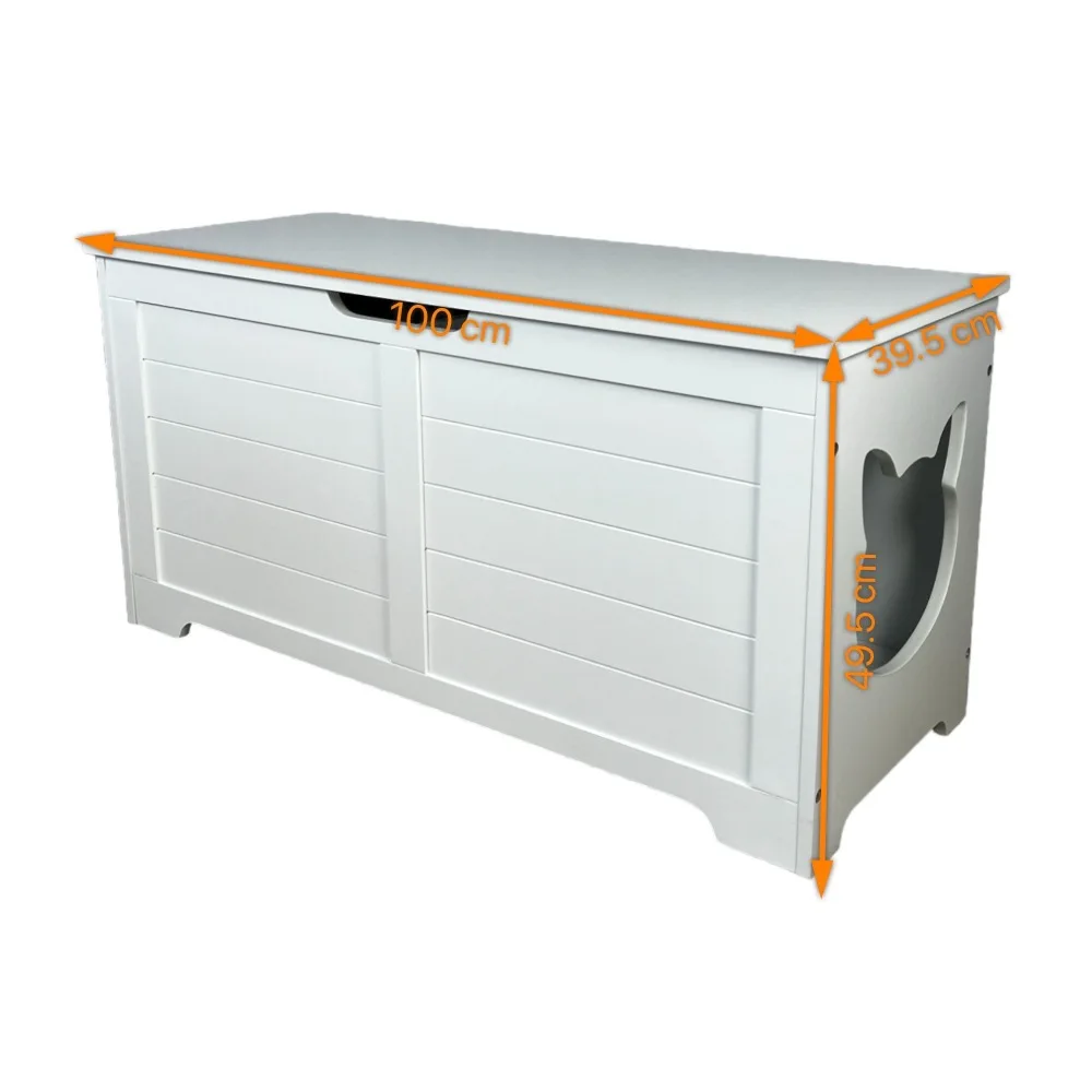 39.4" Top open Cat Litter Box Enclosure Furniture, Cat Washroom, Hidden Litter Box Cover, Cabinet for Large